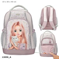 TOPModel Schulrucksack BLOOMING KITTY Flieder Katze Mädchen Neu