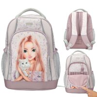 TOPModel Schulrucksack BLOOMING KITTY Flieder Katze Mädchen Neu