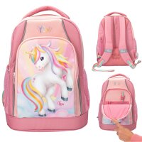 Ylvi Schulrucksack SUGAR POP Einhorn Rosa Glitzer Mädchen Neu