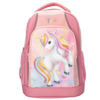 Ylvi Schulrucksack SUGAR POP Einhorn Rosa Glitzer Mädchen Neu
