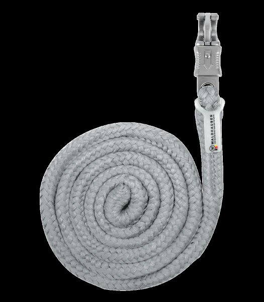 Waldhausen Anbindestrick Plus – Panikhaken Chromgrau
