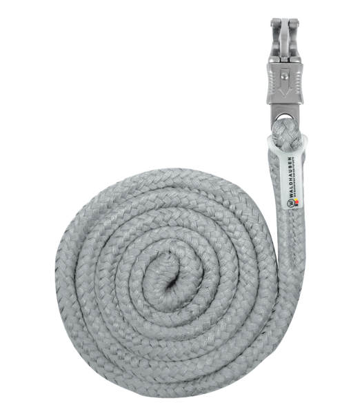 Waldhausen Anbindestrick Plus – Panikhaken Chromgrau