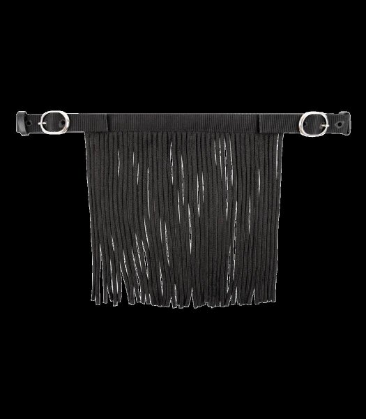 Fliegenfransen mit Schnallen, schwarz, WB