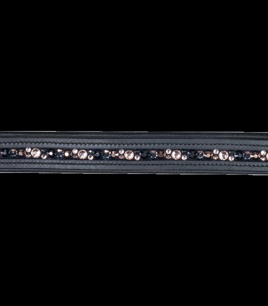 Waldhausen X-Line Lederhalfter Crystal Schwarz/Grau WB – Lederhalfter Pferd