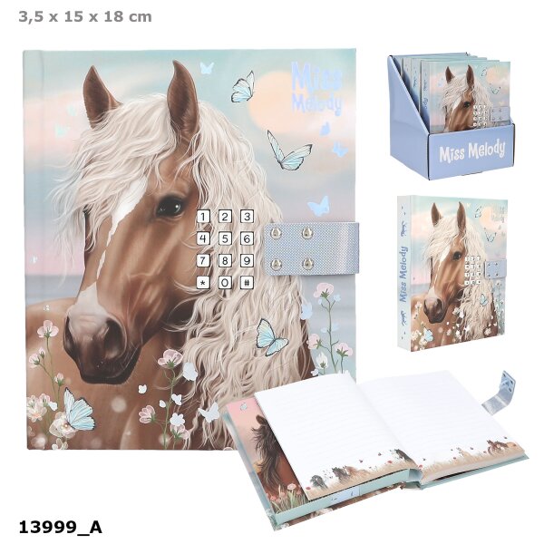 Tagebuch mit Code Kinder Pferd Sound Miss Melody Geheimtagebuch Mädchen mit Musik