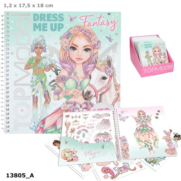 TOPModel Dress Me Up Fantasy Stickerbuch Kinder 24 Seiten 11 Stickerbogen