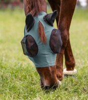 Waldhausen Fliegenmaske Puck VB piniengrün Fliegenschutz Pferd UV elastisch