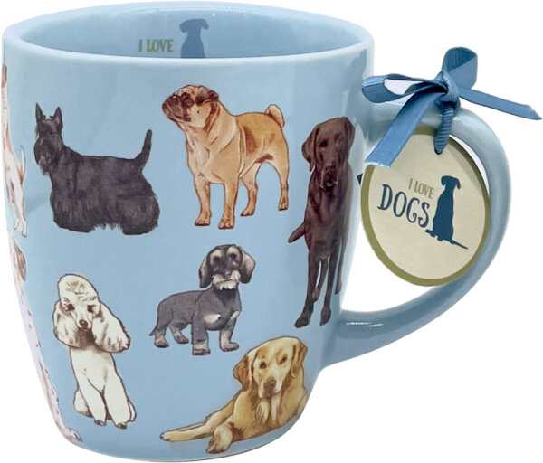 Porzellan Tasse Hunde I love cats & dogs – Kaffeetasse Tierliebhaber Geschenk