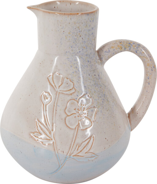 Porzellan Krug Blume blau LandLust – Karaffe Vase 1,5L Landhausstil