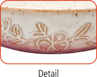 Porzellan Schale Blume rot LandLust – Snackschale Handgefertigt Landhausstil