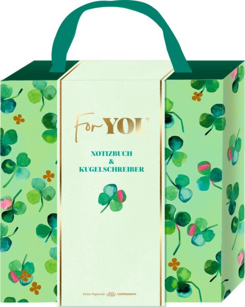 Geschenkset Notizbuch A5 mit Kugelschreiber – All about green