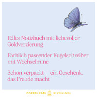 Geschenkset Notizbuch A5 Punkteraster mit Kugelschreiber – GartenLiebe Bastin