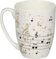 Porzellan-Tasse Noten All about music – Musik Tasse mit Gold
