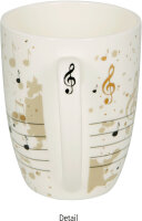 Porzellan-Tasse Noten All about music – Musik Tasse mit Gold