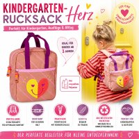 Rucksack Herz Kleine Freunde Kindergartenrucksack Kinderrucksack Herz Smiley
