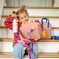 Kinder Edelstahlflasche Herz Kleine Freunde 0,5L – Trinkflasche Smiley