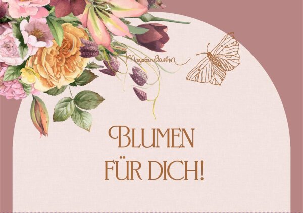 Pop Up Grußkarte Blumen Blütenzauber Bastin Karte Geschenk edel
