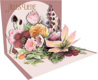 Pop Up Grußkarte Blumen Blütenzauber Bastin Karte Geschenk edel