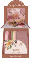 Pop Up Grußkarte Blumen Blütenzauber Bastin Karte Geschenk edel