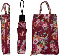 Taschenschirm Blütenzauber M Bastin Duo Bag faltbar Damen Regenschirm kompakt mit Tasche