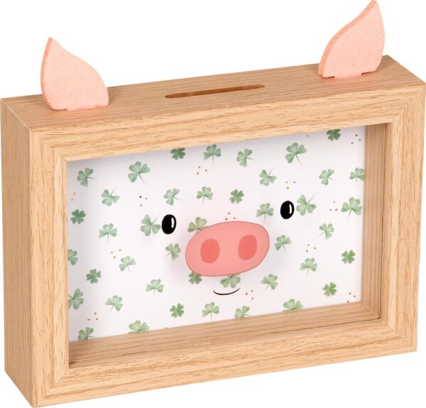 Sparschwein Bilderrahmen Viel Glück Spardose Geldgeschenk Hochzeit Geburtstag