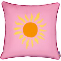 Kissen I Love Summer Karo 45x45 cm Dekokissen Sofa Sonnenmotiv Sommer