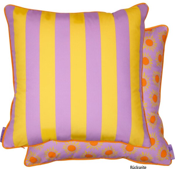 Kissen I Love Summer Streifen 45x45 cm Dekokissen Sofa Sonnenmotiv Sommer