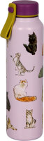 Isolierflasche Katzen 0,5L Edelstahl Thermoflasche warm kalt I love cats