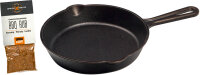 Gusseisen Pfanne BBQ Set mit Gewürz Grillpfanne...