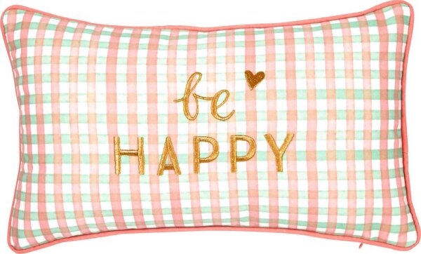 Kissen Viel Glück 42x26 cm be Happy Dekokissen Geschenk