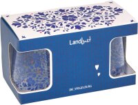 Gläser Set 2er Blau Blumen Landlust Trinkgläser Glas Design
