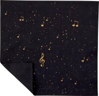 Brillenetui Noten allover Musik mit Putztuch Etui Schwarz Gold Spiegelburg
