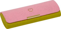 Brillenetui Herz mit Putztuch Filz Etui Damen Brillenbox Spiegelburg