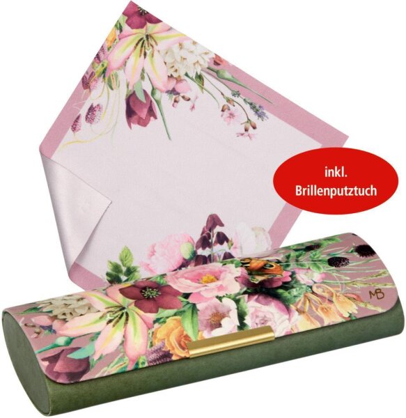 Brillenetui Blütenzauber Marjolein Bastin mit Putztuch Blumen Etui Spiegelburg