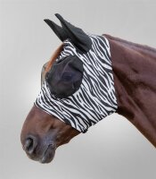 Fliegenmaske Pferd Zebra WB Puck Fliegenschutz schwarz weiß