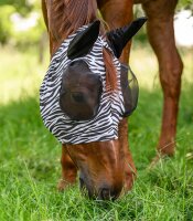 Fliegenmaske Pferd Zebra WB Puck Fliegenschutz schwarz weiß