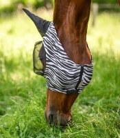 Fliegenmaske Pferd Zebra WB Puck Fliegenschutz schwarz weiß