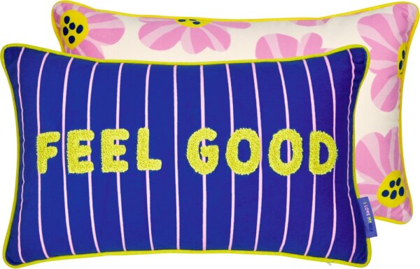 Kissen mit pinken Streifen I Love Myself 42x26 cm