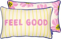 Kissen gelbe Streifen Feel Good I Love Myself 42x26 cm