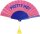 Fächer PRETTY HOT I Love Myself Pink Blau Festivalfächer