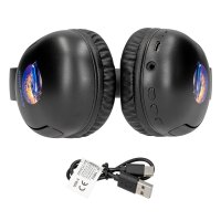 Action World Kopfhörer Bluetooth Schwarz Auto Motiv