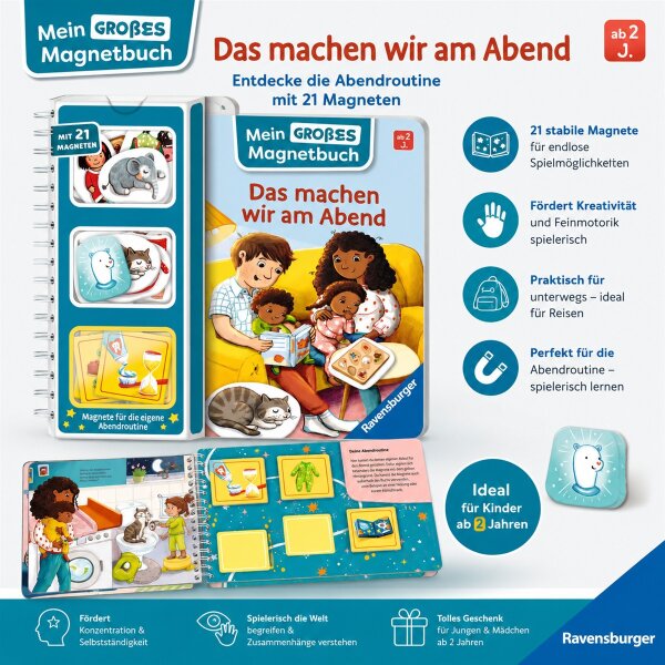 Ravensburger Mein großes Magnetbuch Das machen wir am Abend