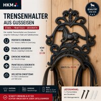 HKM Trensenhalter Gusseisen Wandhalter Trense Zaumhalter...