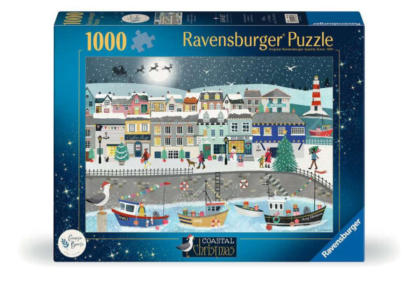 Ravensburger Puzzle Weihnachten am Hafen 1000 Teile Weihnachtspuzzle