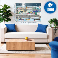 Ravensburger Puzzle Weihnachten am Hafen 1000 Teile Weihnachtspuzzle