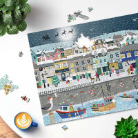 Ravensburger Puzzle Weihnachten am Hafen 1000 Teile Weihnachtspuzzle