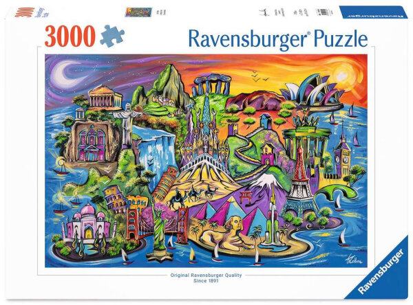 Ravensburger Puzzle Schätze der Welt 3000 Teile Erwachsenenpuzzle Städte