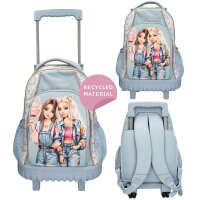 TOPModel Schulrucksack Trolley FESTIVAL FUN Hellblau 28L Reiserucksack