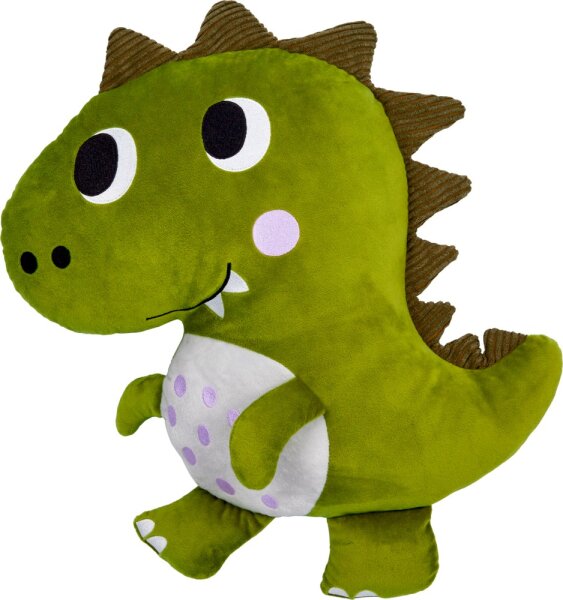 Die Spiegelburg Kissen Dino Friends 40 cm – grüner Plüsch-Dino ab 12 Monaten