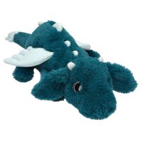 SNUKIS Plüschdrache petrol 50 cm – Kuscheldrache mit Glitzer-Details